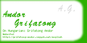 andor grifatong business card